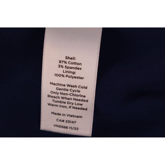 Talbots Navy & White Floral‎ Print High-Waisted Side Button Skirt Size 6 Petite - Picture 9 of 12